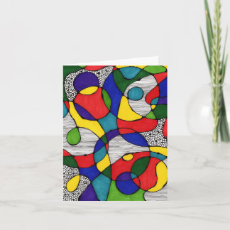 Folded Blank Note Card Primary Doodles