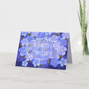 Folded “Brilliant Blue Flower GreetinGreeting Card