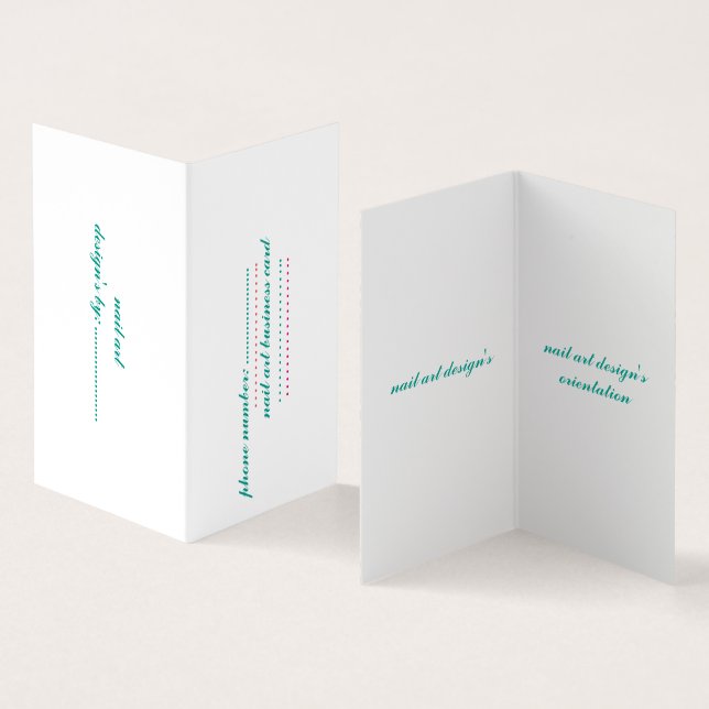 folded business card (Inside and Outside)