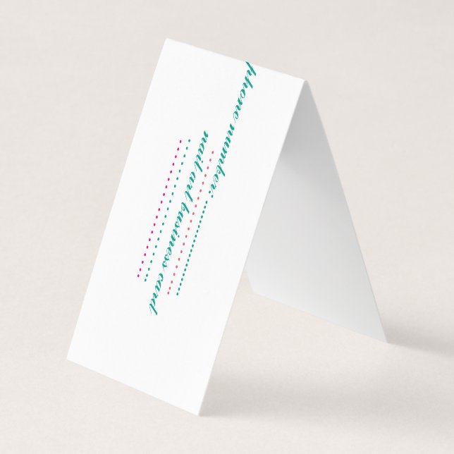 folded business card (Front)