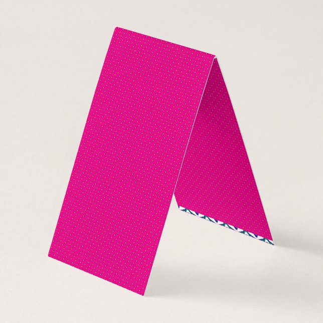 Folded Business Cards | Bold Pink | Standout Brand (Back)