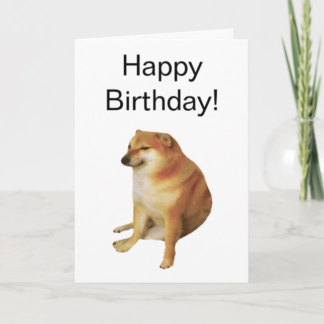 Folded Card Cheems Meme (Front)