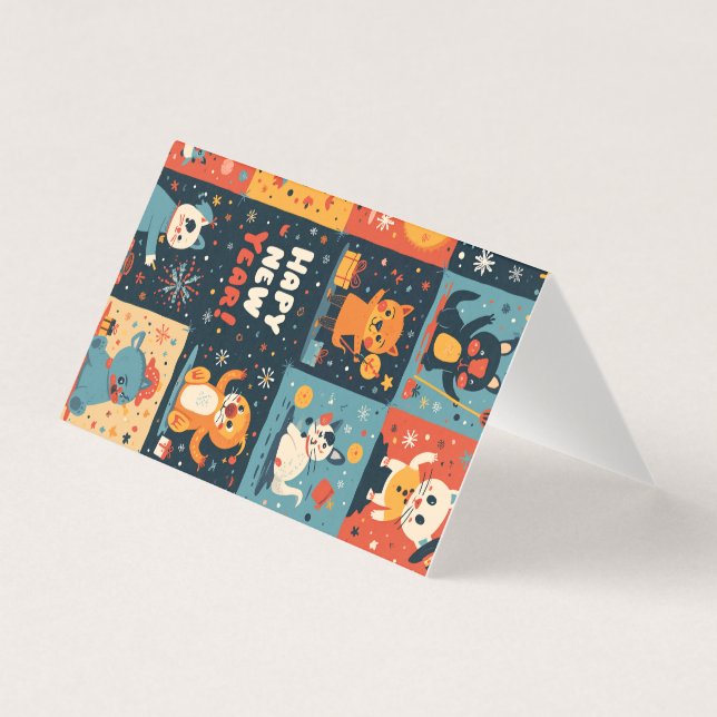 Folded Card for New Year (Front)