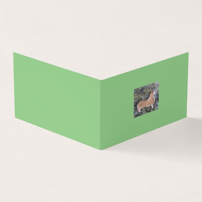 Folded Card with Corgi (Outside)