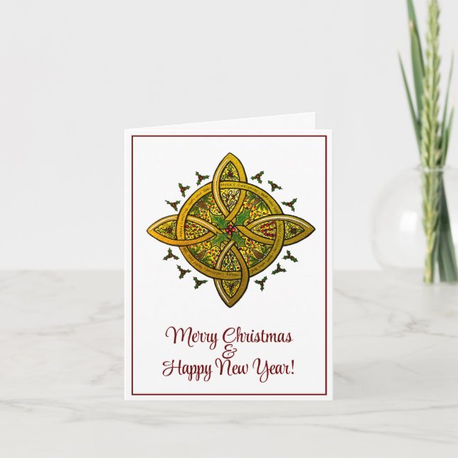 Folded Christmas Card printed from original art (Front)