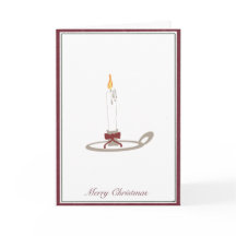 Folded Christmas Greeting Card (candle)
