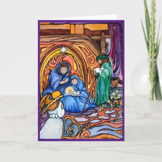 Folded Christmas Nativity Greeting Card
