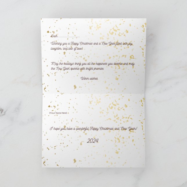Folded Christmas & New Year Greeting Card 2023-24 (Inside)