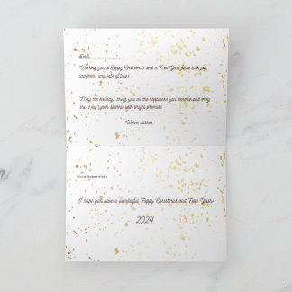 Folded Christmas & New Year Greeting Card 2023-24
