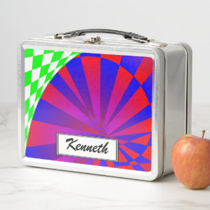 Folded Dimensions by Kenneth Yoncich Metal Lunch Box