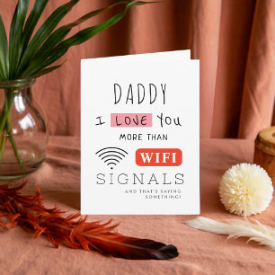 Folded Fathers Day WIFI Gift For Dad Card