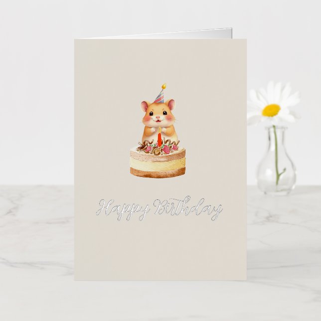 Folded Foil Greeting Card (Small Flower)