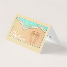 Folded Footprint in Sand Business Card