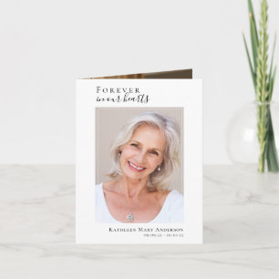 Folded Forever in Our Hearts Memorial Prayer Card