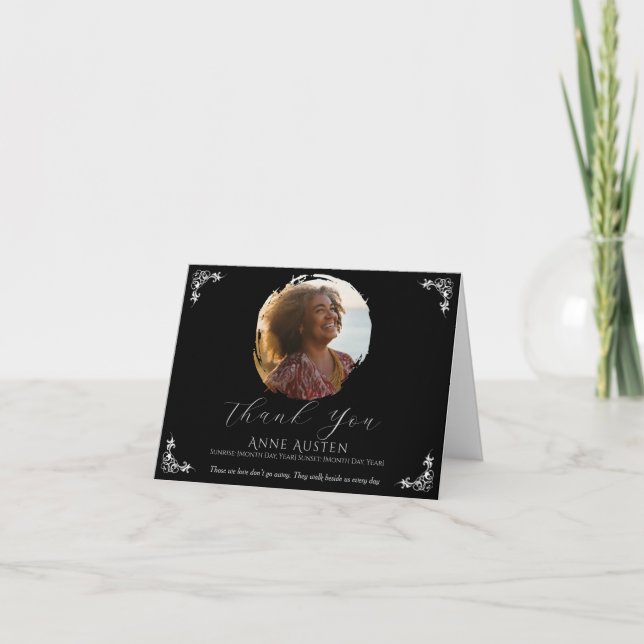 Folded Funeral Thank You Card  (Front)