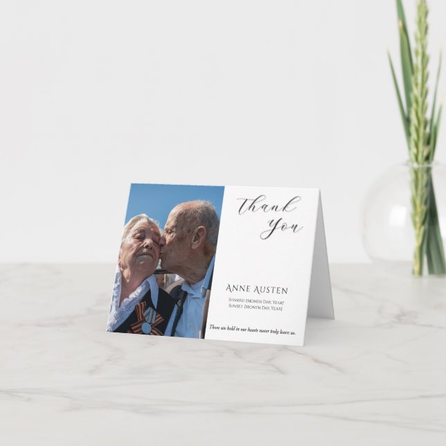 Folded Funeral Thank You Card – With Gratitude (Front)