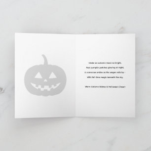 Folded Greeting Card Autumn Halloween Scarecrow