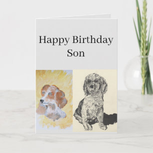 Folded Greeting Card Cild's Birthday Son