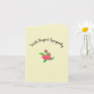 Folded Greeting Card : Deepest Sympathy
