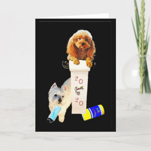 Folded Greeting Card depicting the joys of “2020”