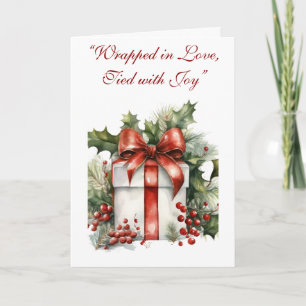Folded Greeting Card-Elegant Victorian Christmas Card