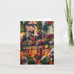 Folded greeting card of London scene