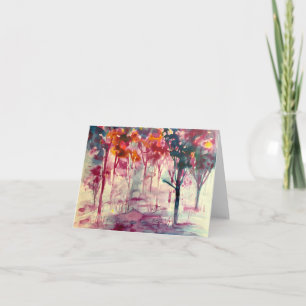 Folded Greeting Card Romantic trees