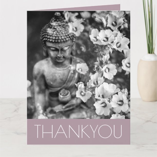 FOLDED GREETING CARD : THANK YOU : BUDDHA (Front)