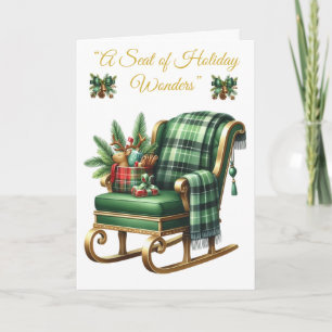 Folded Greeting Card-Victorian Xmas Splendour Card