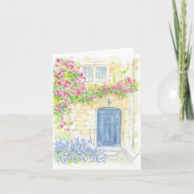 Folded greeting card with original artwork (Front)