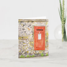 Folded greeting card with watercolor