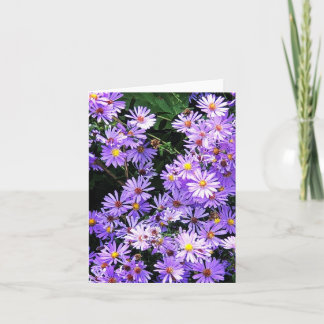 Folded greeting card with wildflowers