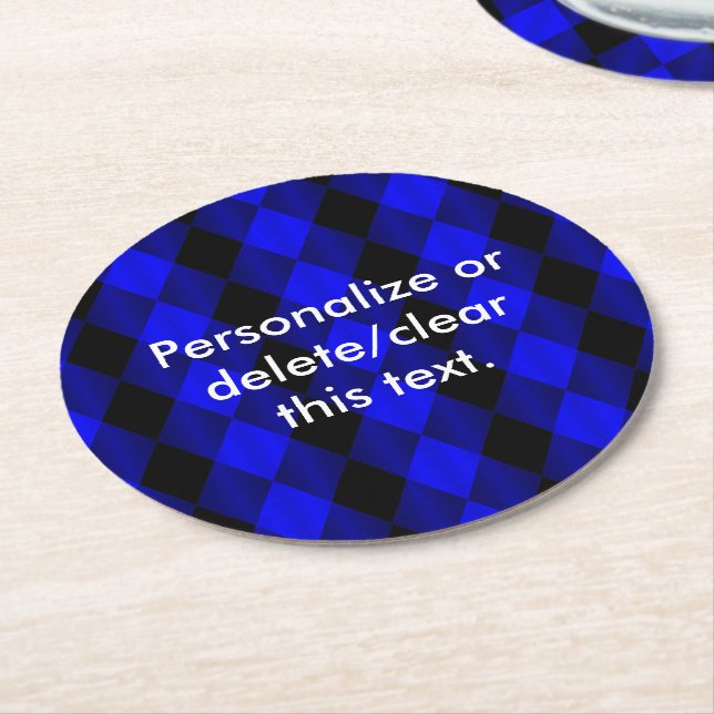 Folded Harlequin-Blue-Black-PULP PARTY COASTERS (Angled)
