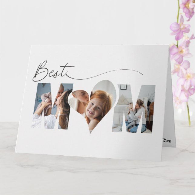  Folded Heart Mum Mother's Day Card (Orchid)