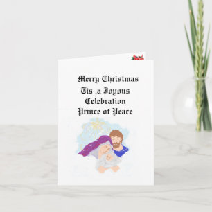 Folded Holiday Card :Birth Of Jesus Christ