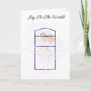 Folded Holiday Card  : Joy To The World .