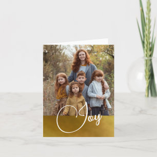 Folded Holiday Photo Joy Card