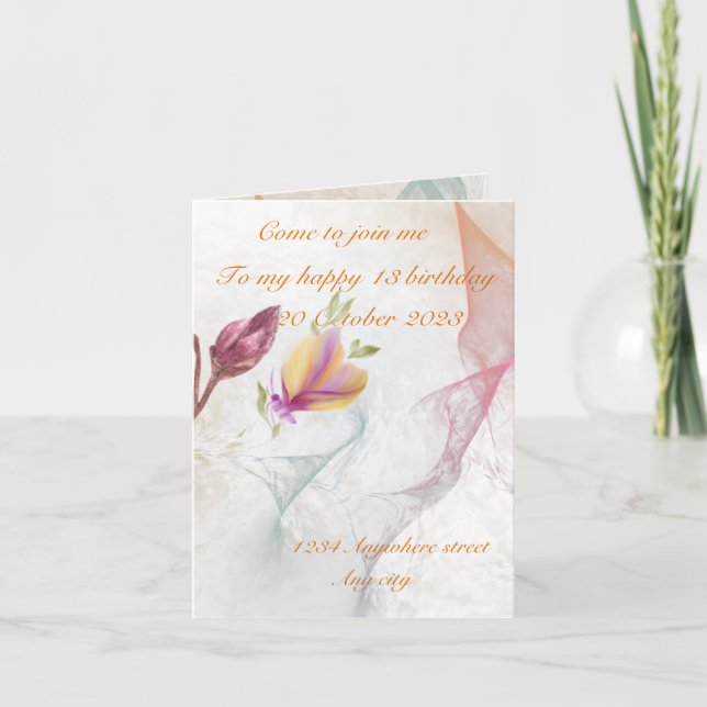 Folded invitation  (Front)