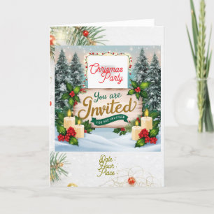 Folded invitation chrismas