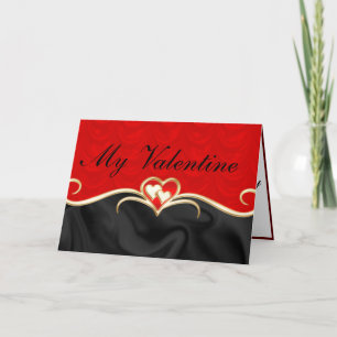 Folded Invitation fancy valentines day card.