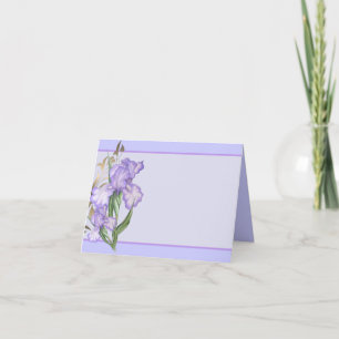 Folded Iris Note Card-Purple Irises-Small Card