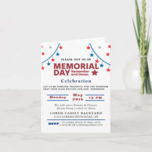 Folded Memorial day Invitation