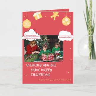 Folded Merry Christmas Card Card