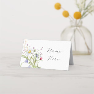 Folded Name Cards Wedding Wildflower Daisy