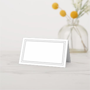 Folded Name Place Card-Borders Place Card