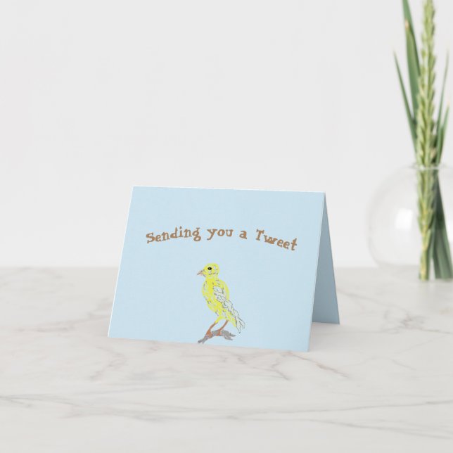 Folded Note Card : Canary (Front)
