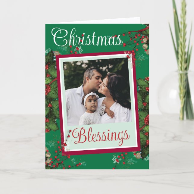 Folded Personalised Christmas Card (Front)