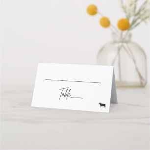 Folded Place Card - Beef