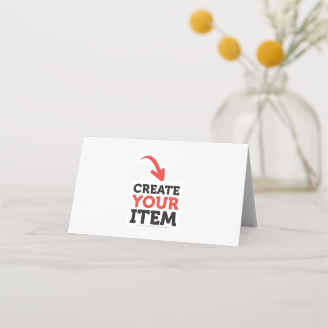 Folded Place Card CREATE-YOUR-OWN DIY (Front)