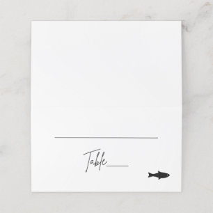 Folded Place Card - Fish